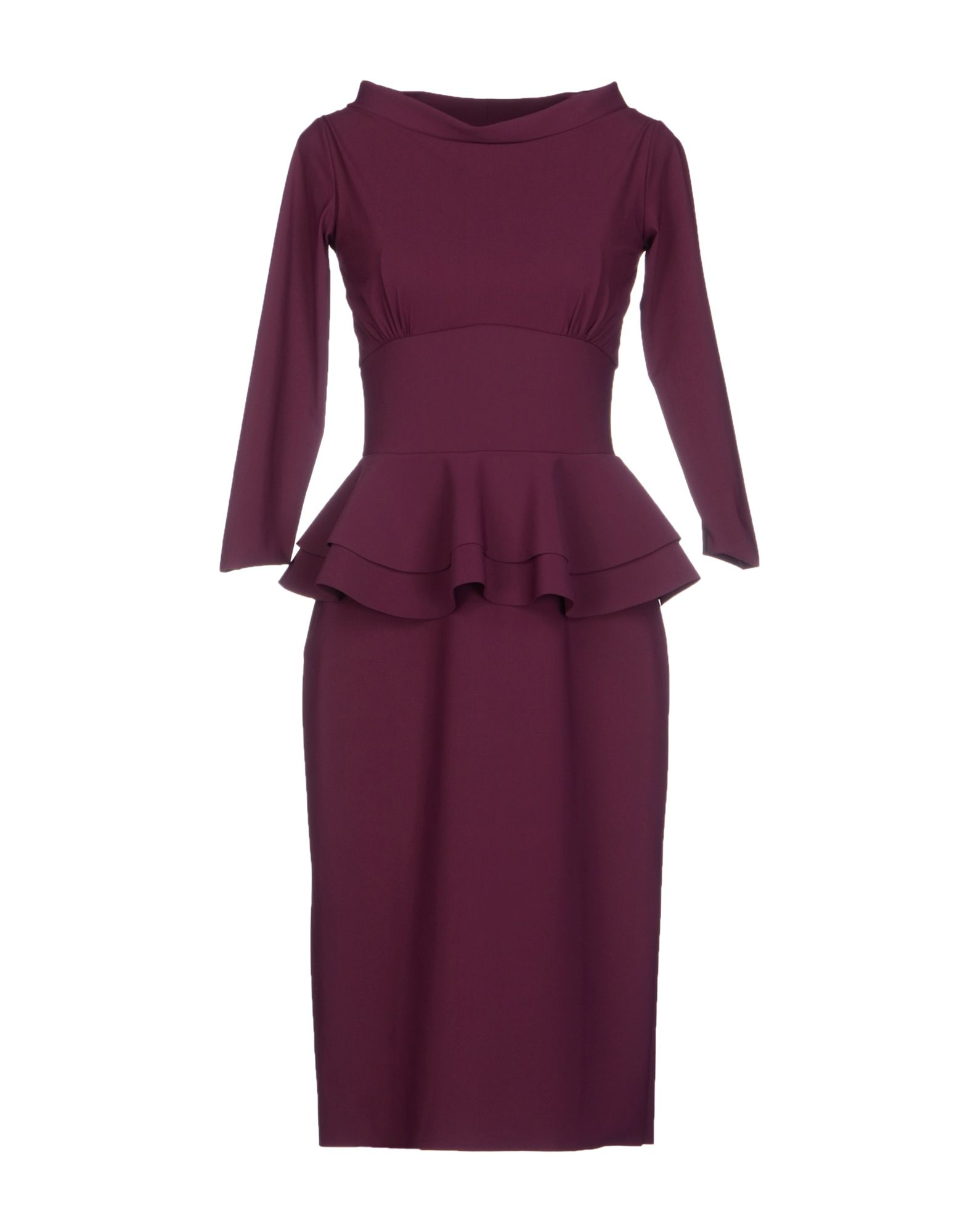 La Petite Robe Di Chiara Boni Round Collar Jersey Purple Knee Length ...