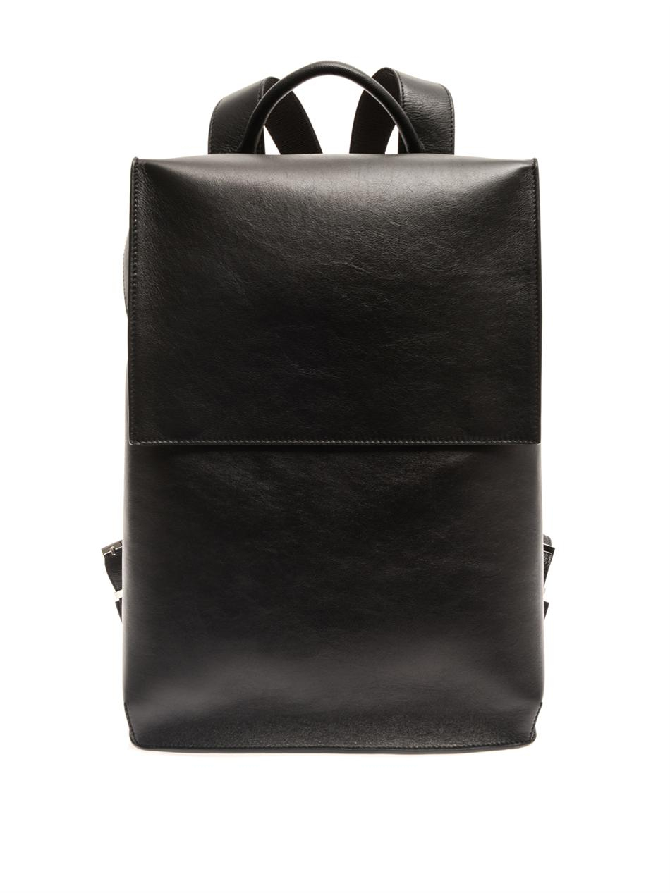 balenciaga black leather backpack