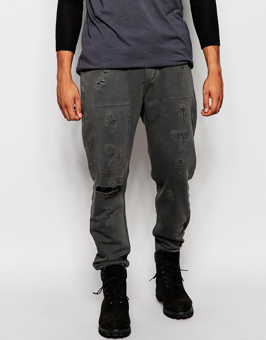 distressed cargo joggers