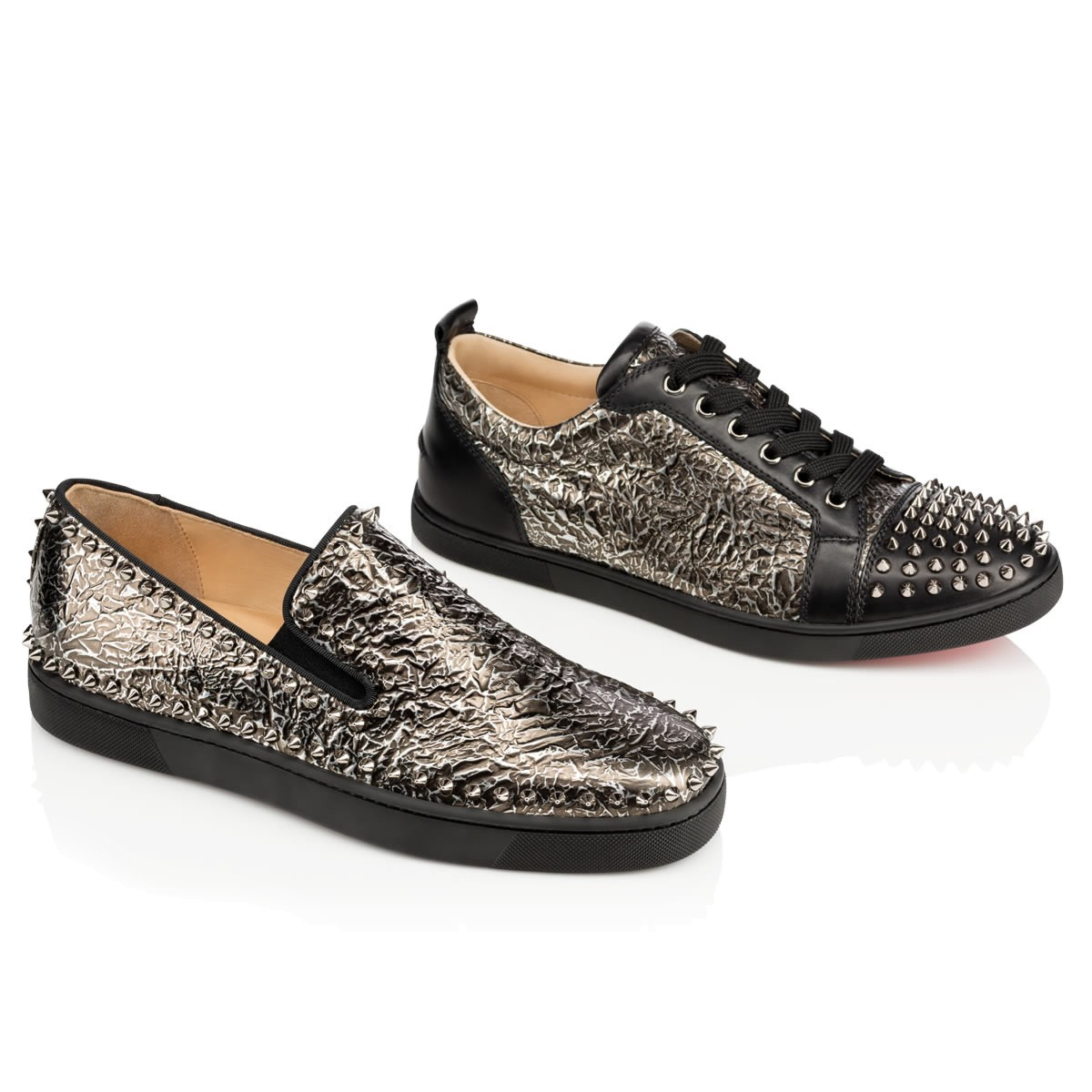 Christian louboutin Pik Boat Men\u0026#39;S Flat in Gray for Men ...  
