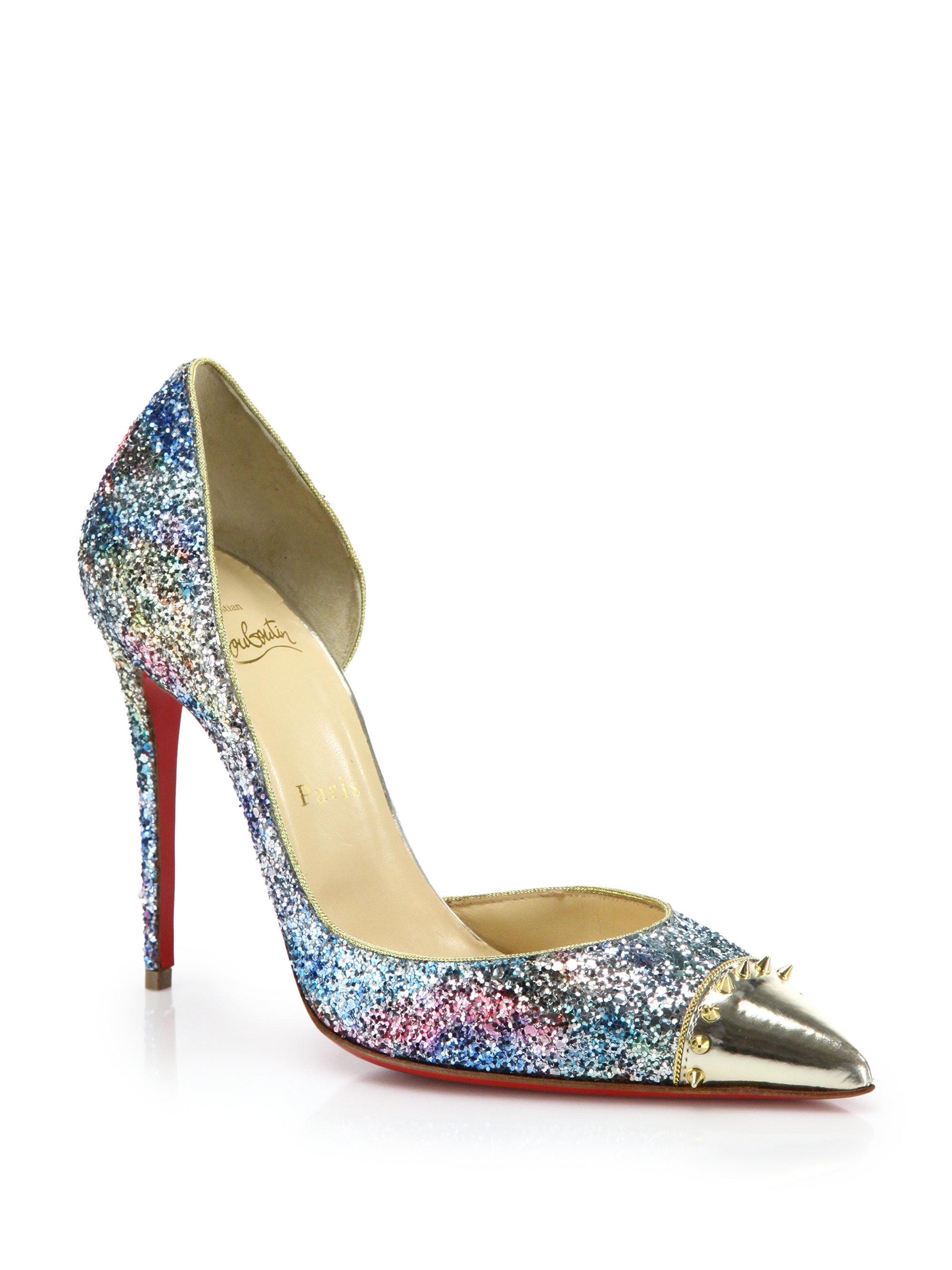 christian louboutin glitter dorsay pumps christian louboutin glitter dorsay pumps