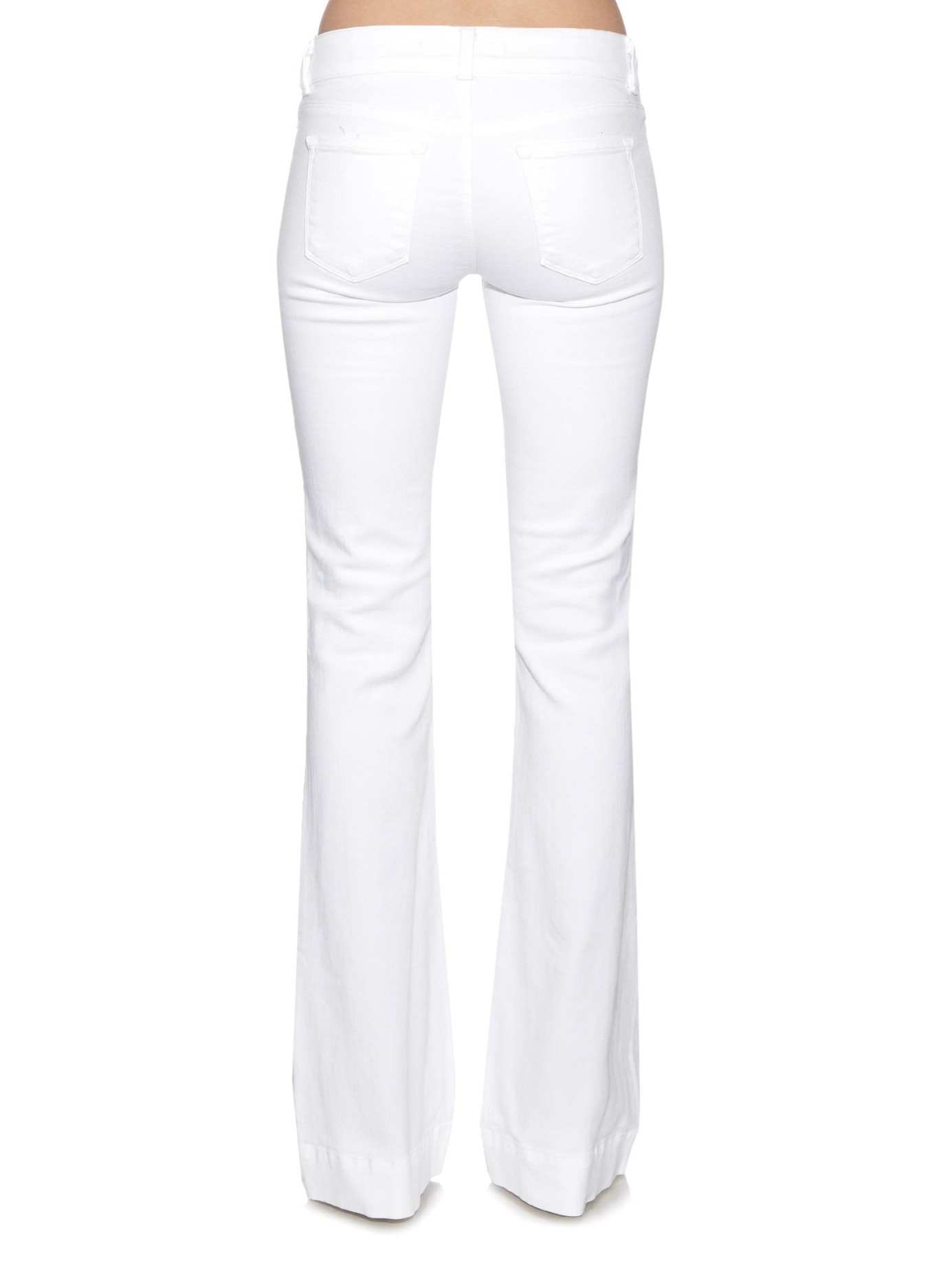 Lyst - J Brand Love Story Low-rise Flared Jeans in White