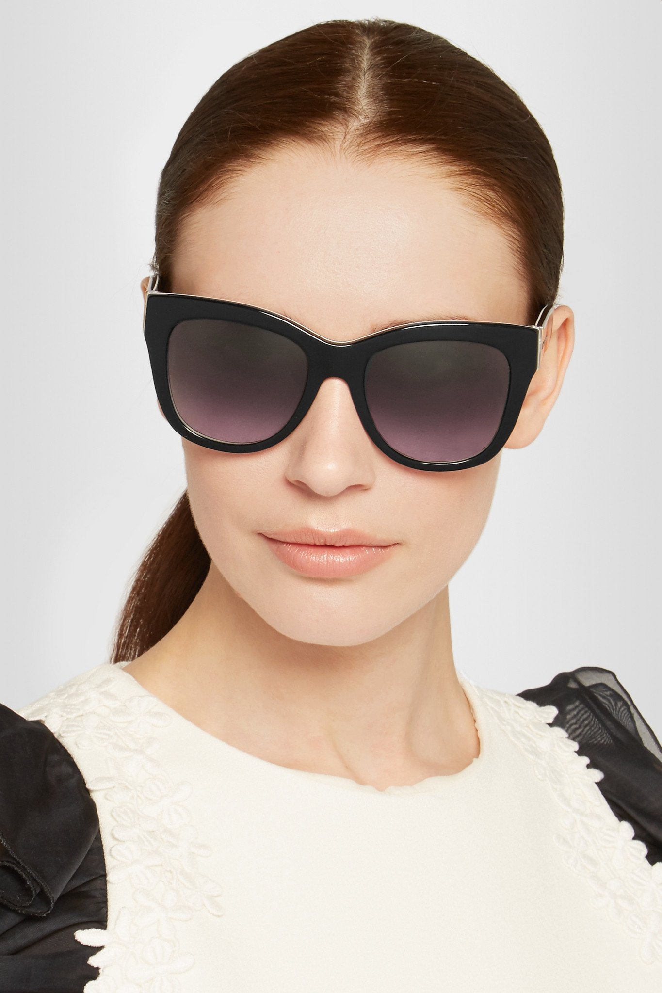 Dolce & Gabbana Cat-eye Acetate Sunglasses in Black - Lyst