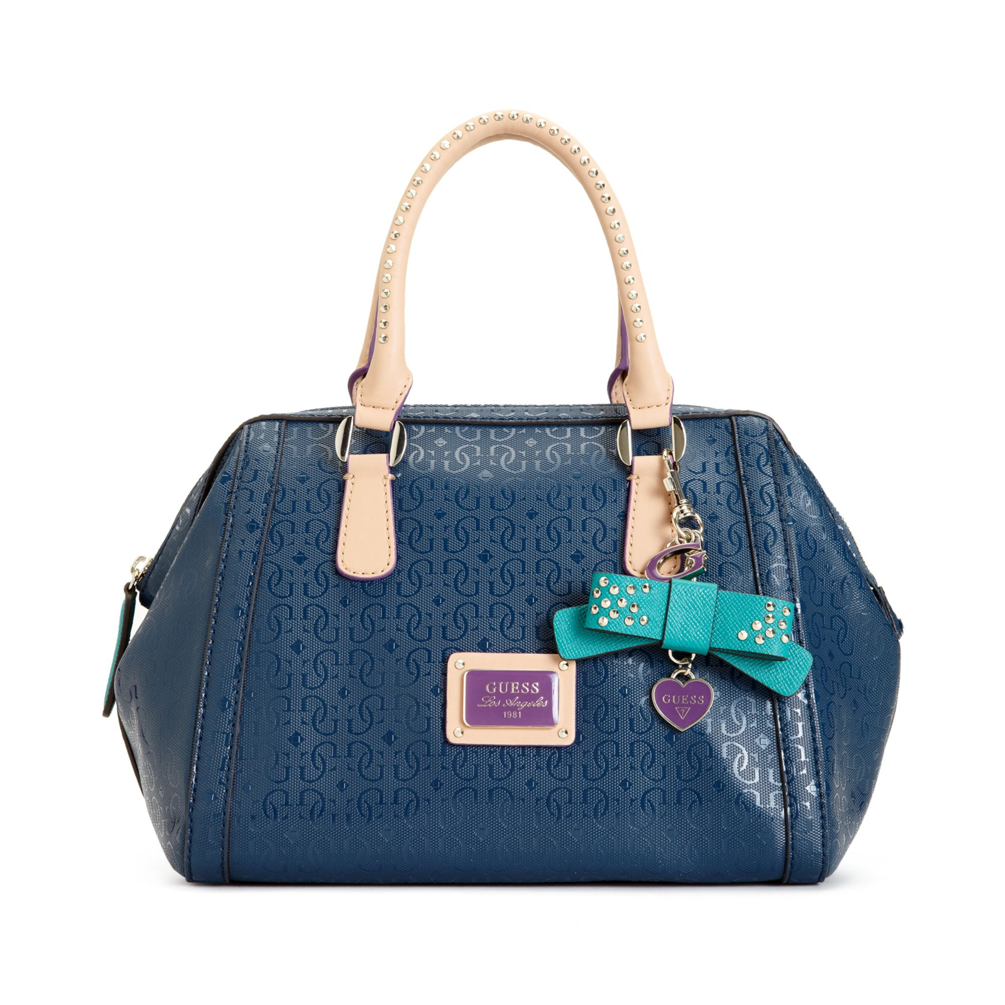 Lyst Guess Handbag Specks Frame Satchel In Blue Gallery