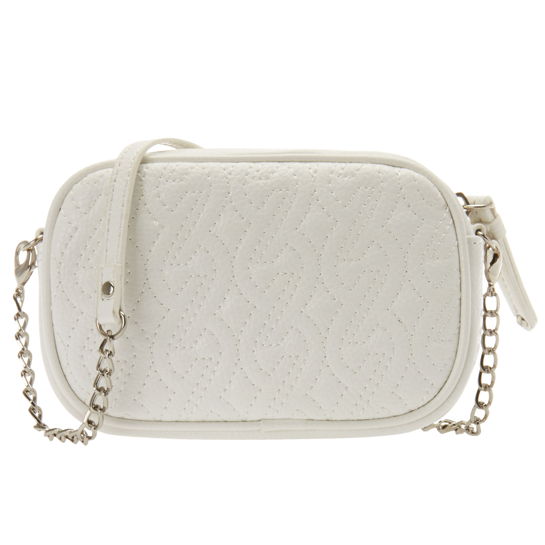 Lyst - Nine West Quilted Crossbody Bag With Chain Detail in White