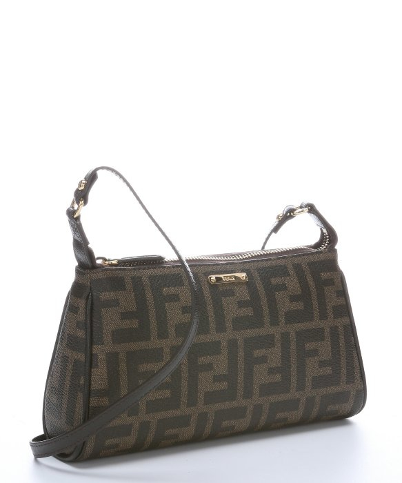 Lyst Fendi Leather Trimmed Zucca Spalmati Small Crossbody Gallery