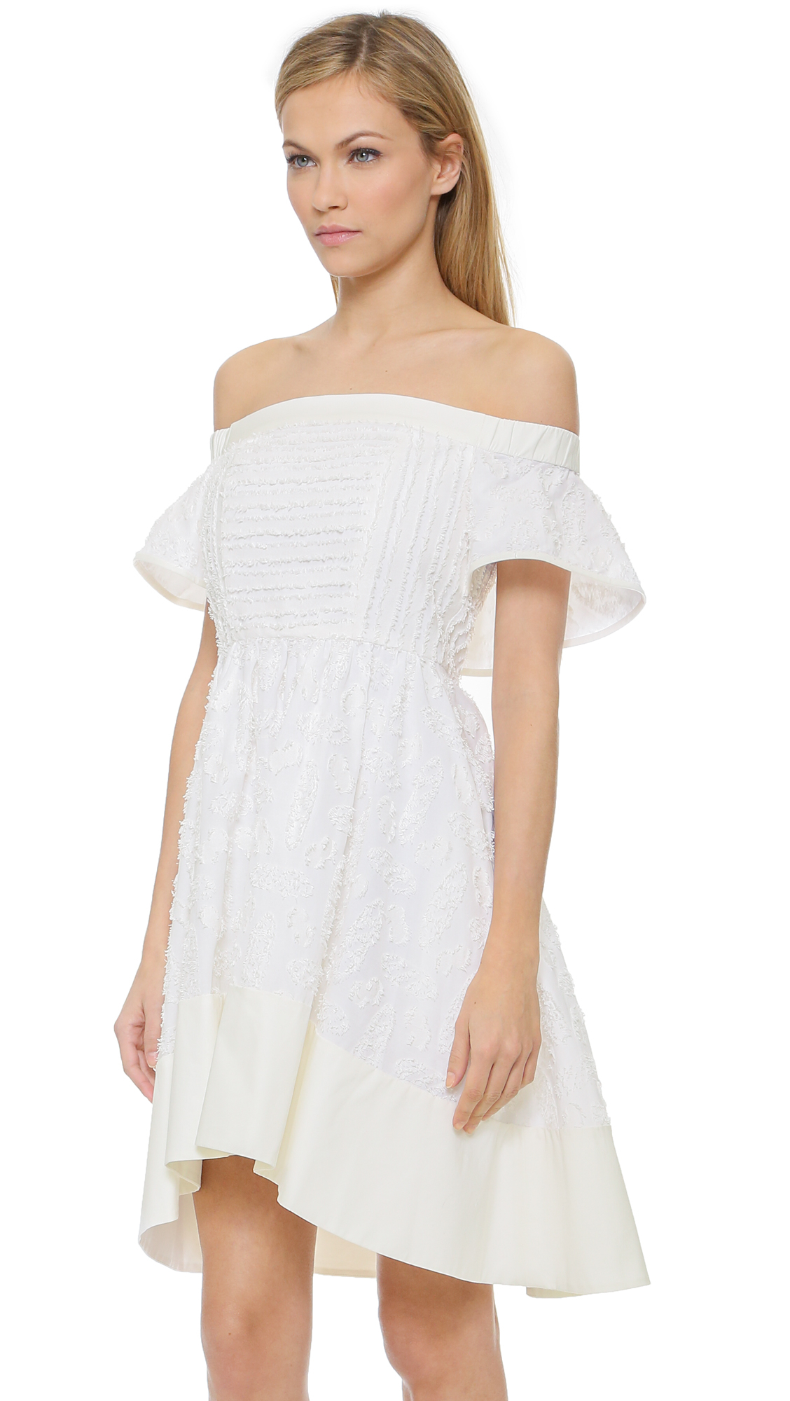 Lyst - Tibi Off Shoulder Dress in White