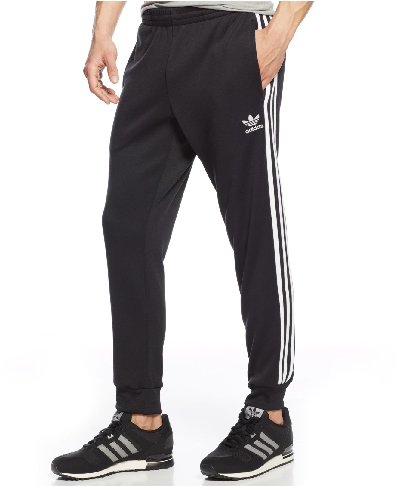 men's striped joggers