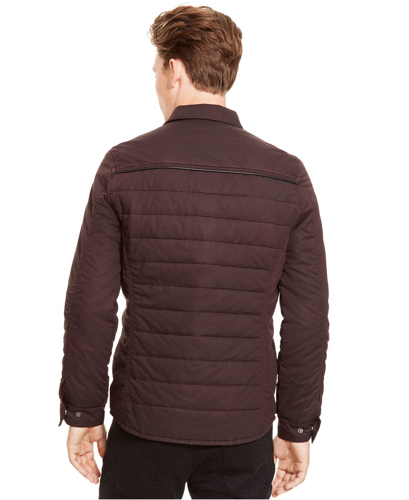 Lyst - Kenneth Cole Reaction Quilted Shirt Jacket in Purple for Men