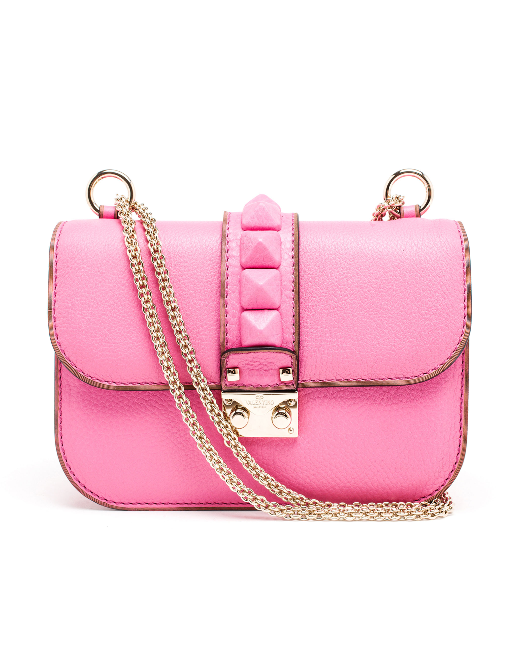 Lyst Valentino Leather Rockstud Bag In Pink Gallery Previously Sold At Browns Women S Valentino Rockstud Bags