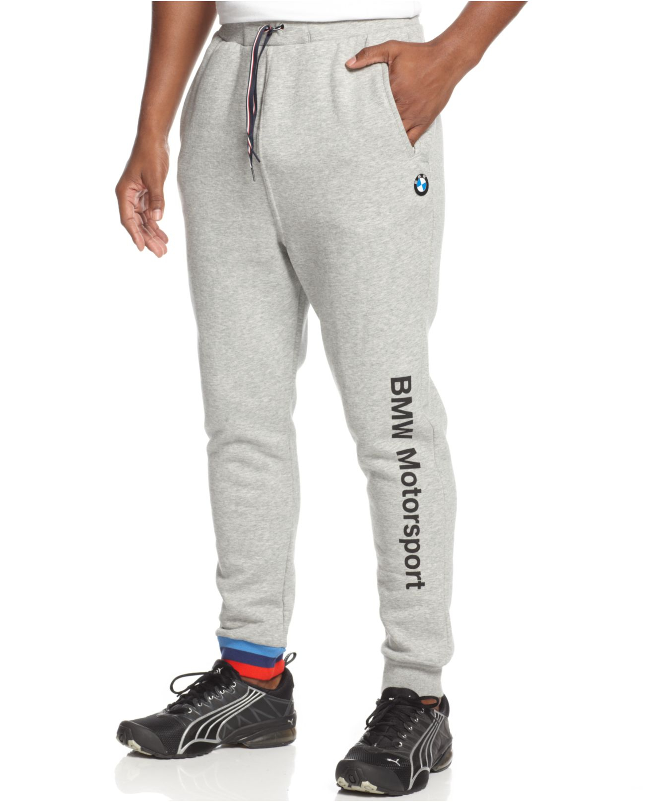 puma mens grey joggers