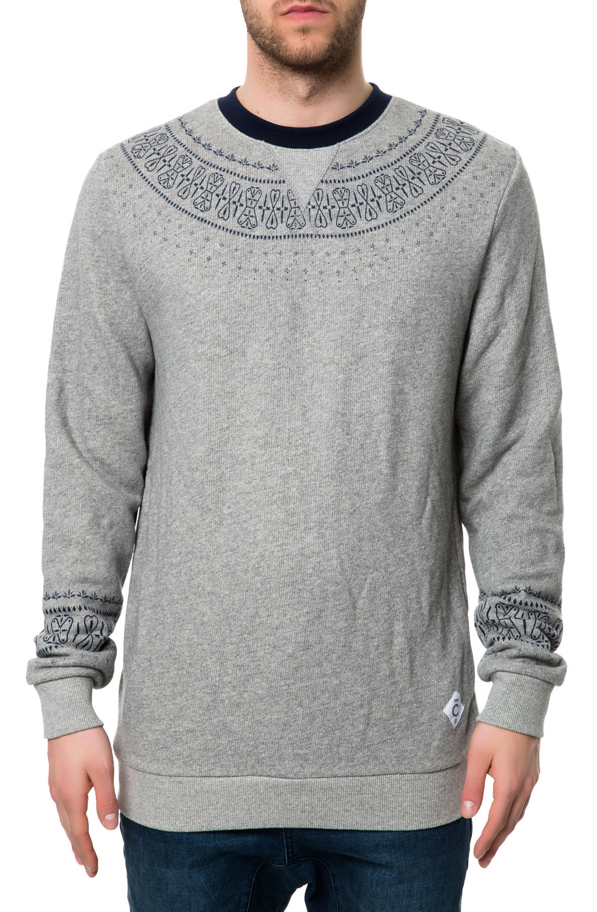Crooks and castles The Native Sweater in Gray for Men (Speckle Gray) | Lyst