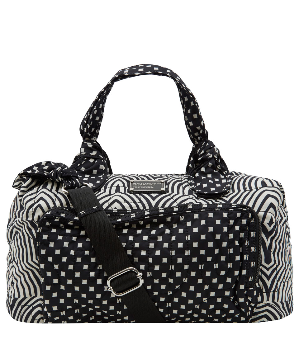 Lyst - Marc By Marc Jacobs Black And White Pretty Nylon Weekend Bag in ...