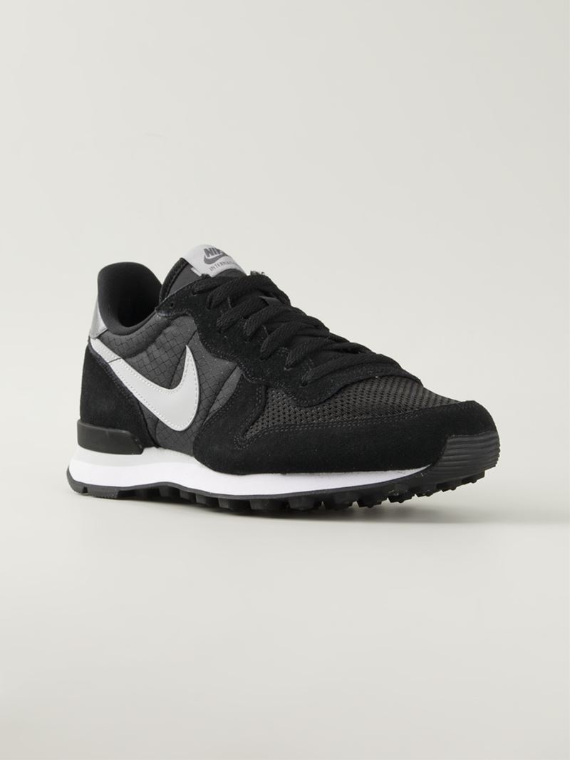 nike black leather trainers