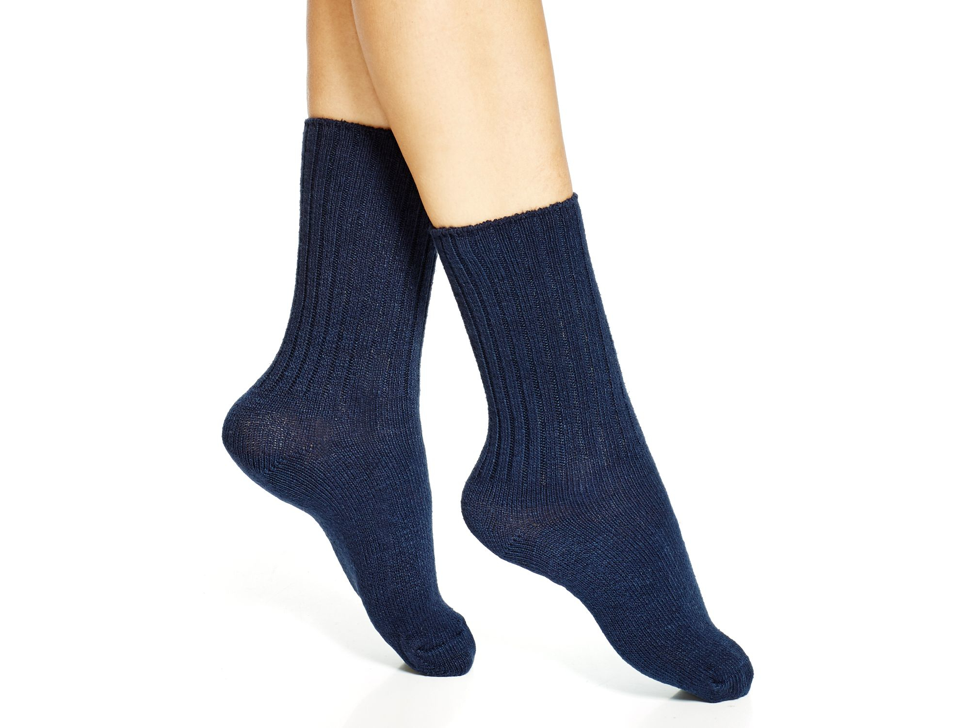 Hue Ribbed Boot Socks in Blue | Lyst
