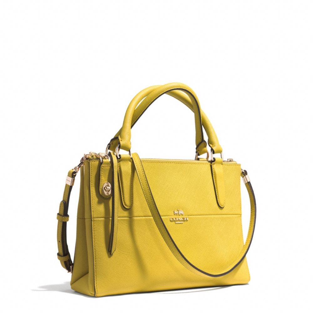 Coach The Mini Borough Bag In Saffiano Leather in Yellow | Lyst