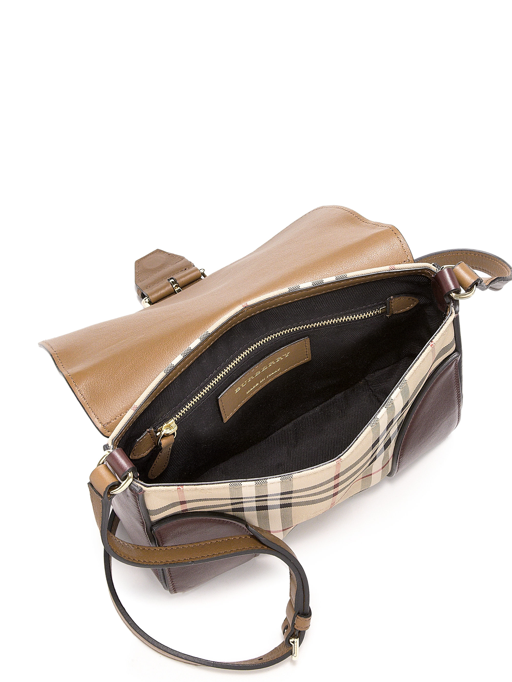 Burberry Dickens Small Multicolor Leather & Horseferry Check Crossbody