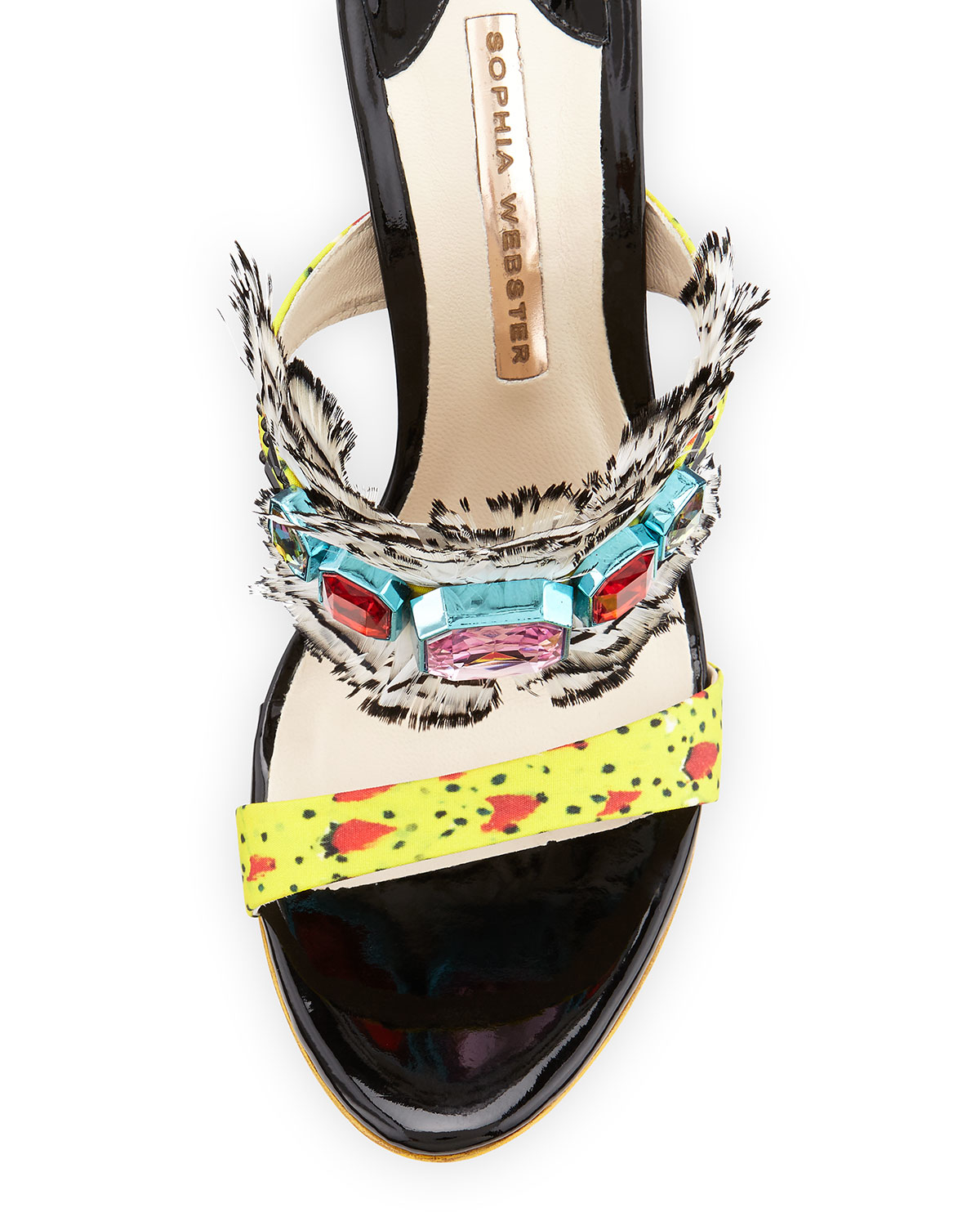 Lyst - Sophia Webster Rosalind Jeweled Feather Sandal in Yellow