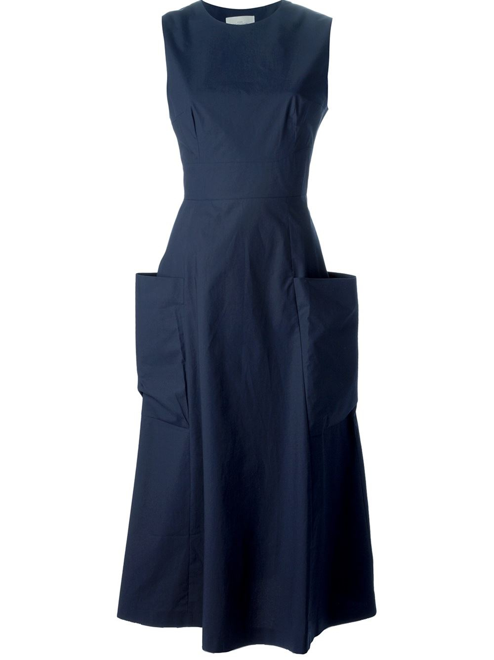 Studio nicholson 'yoyogi' Poplin Dress in Blue | Lyst