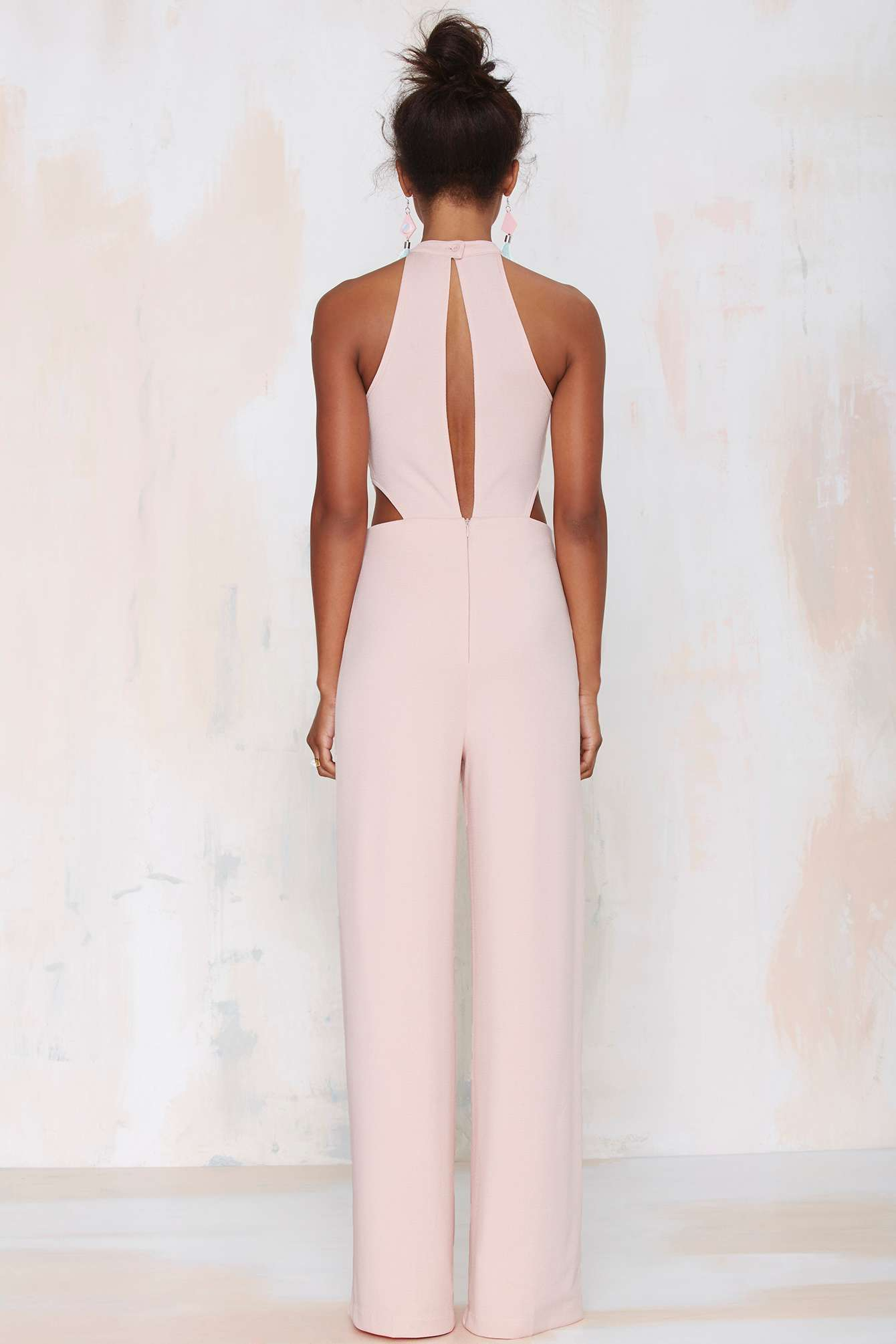 Lyst Nasty Gal Jeslina Cutout Jumpsuit In Pink 6658