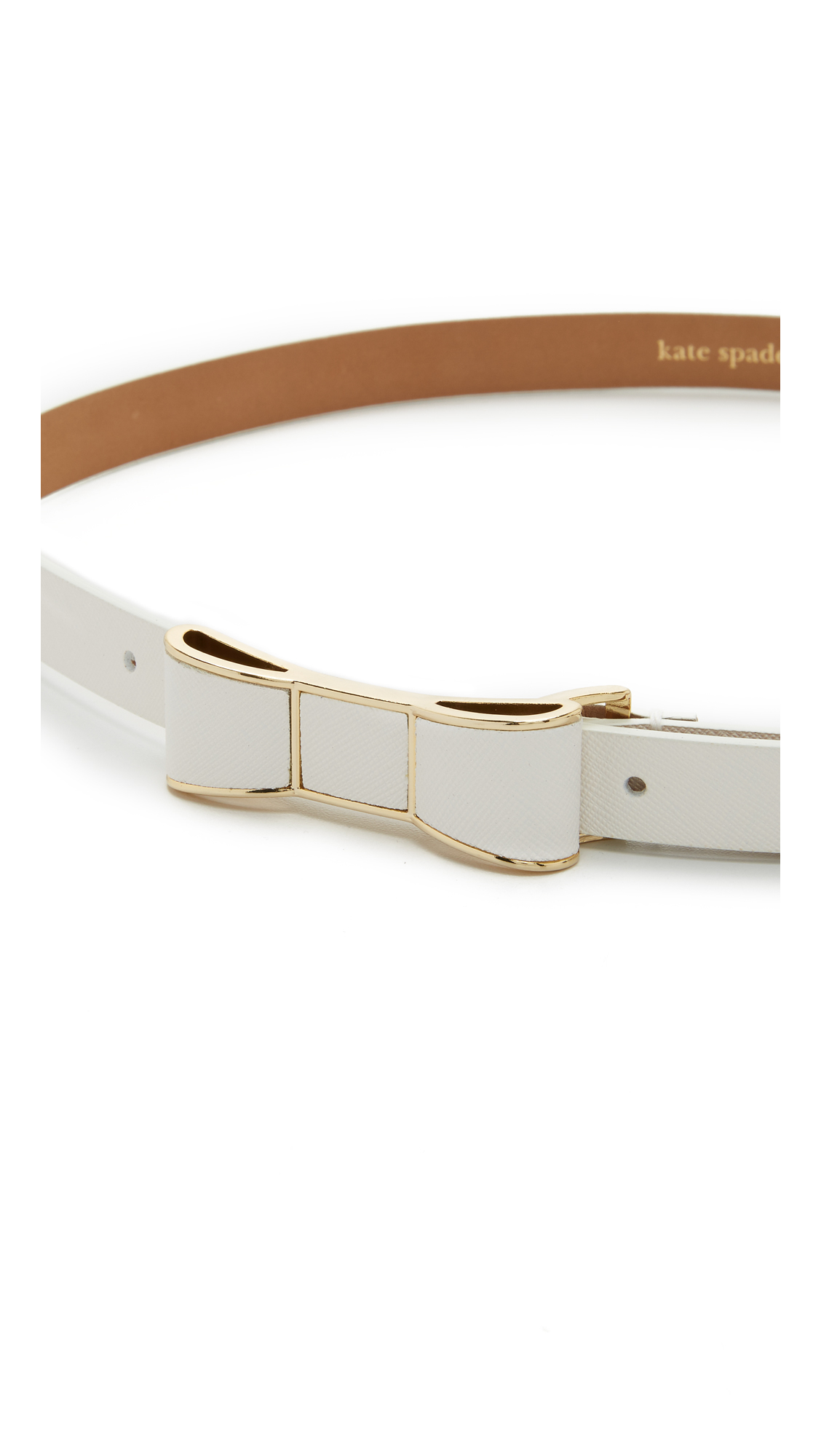 Lyst - Kate Spade New York Leather Bow Belt in White