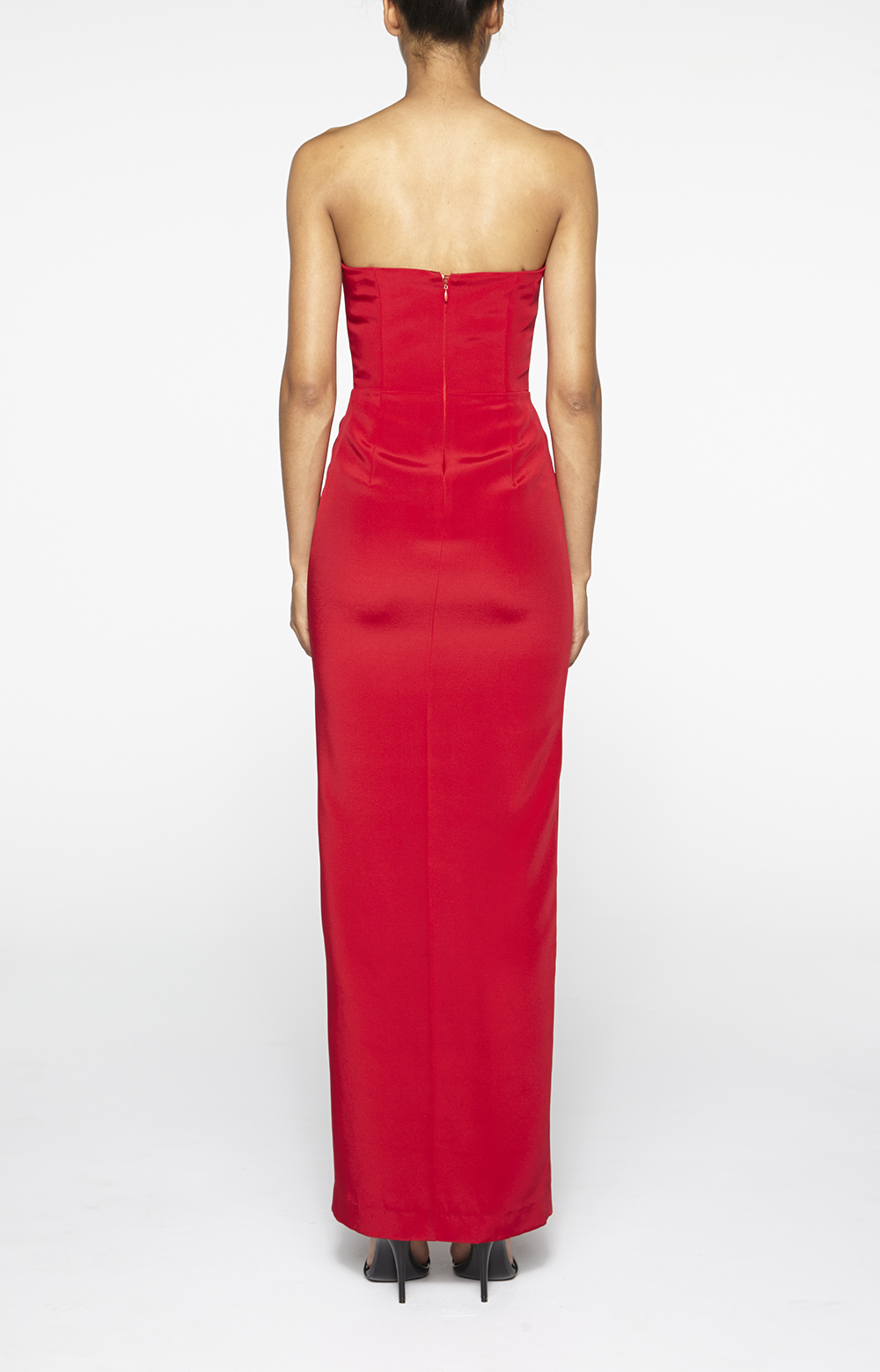 Lyst - Nicole Miller Casey Strapless Gown in Red