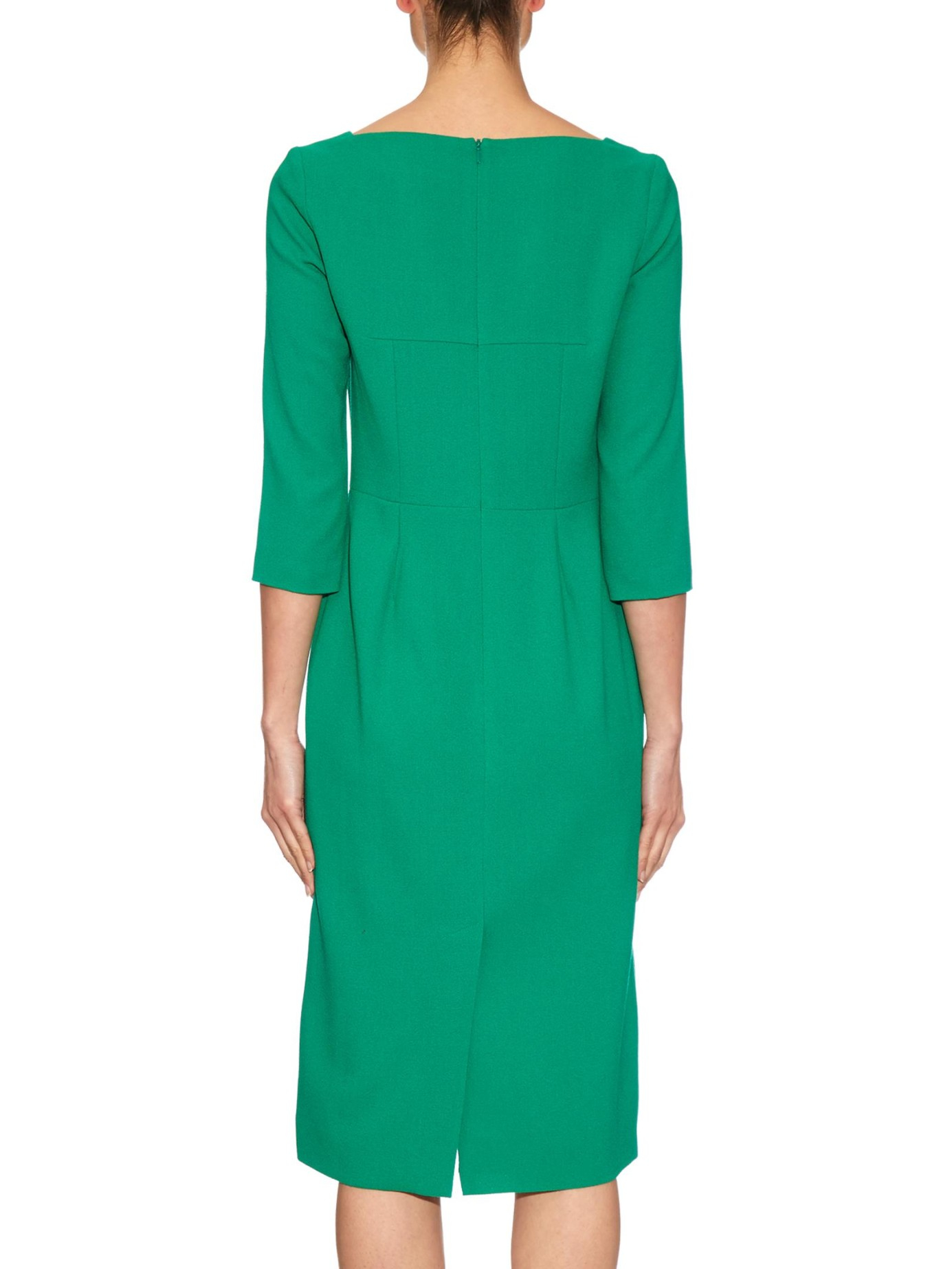 Lyst - Goat Marcelle Wool-crepe Dress in Green