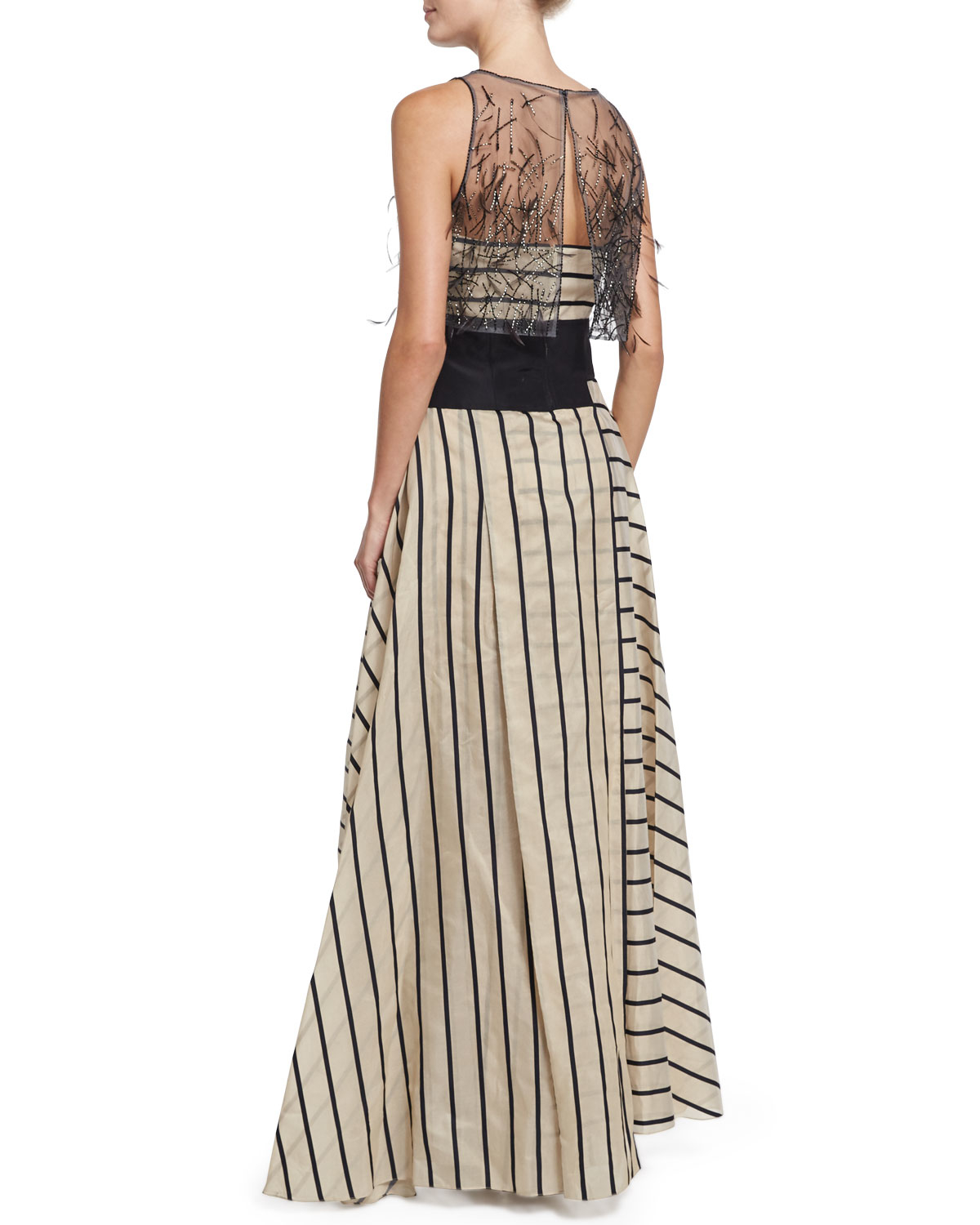 carolina herrera striped gown