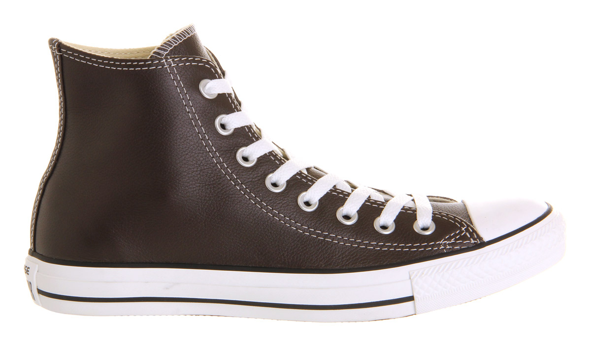 converse high top brown leather
