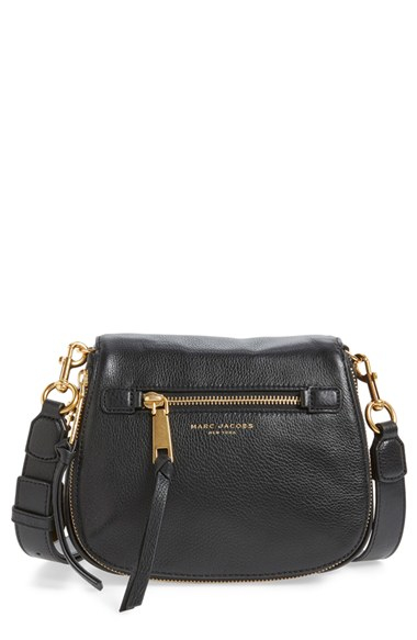 Marc jacobs &#39;small Recruit&#39; Pebbled Leather Crossbody Bag in Black - Save 31% | Lyst