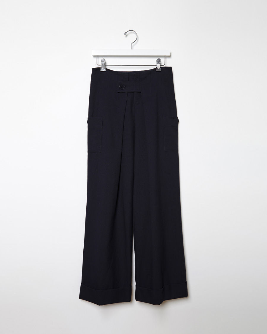 Lyst - Band Of Outsiders Wide Leg Pants in Blue