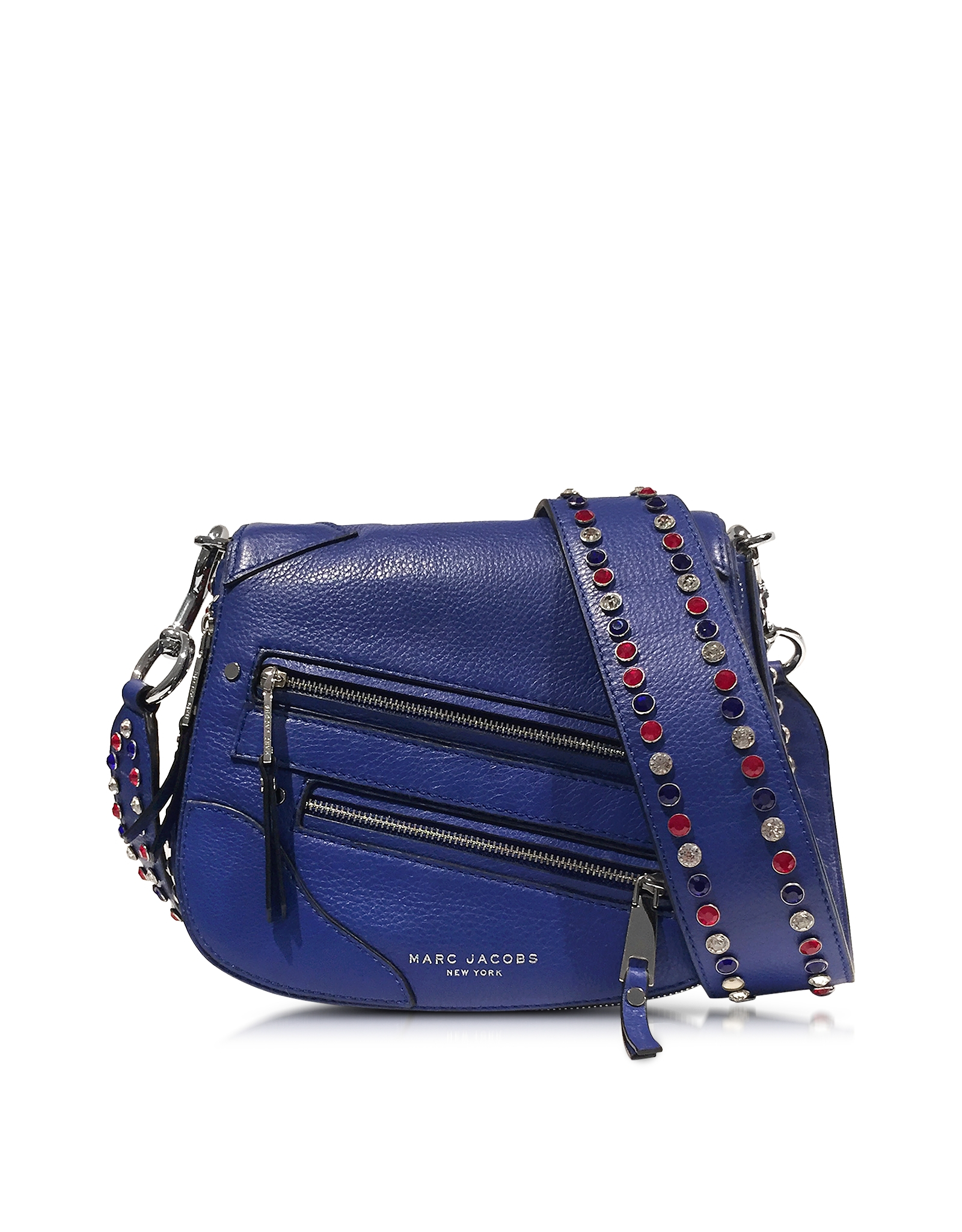 Lyst Marc Jacobs Pyt Cobalt Blue Leather Small Saddle Bag In Gallery