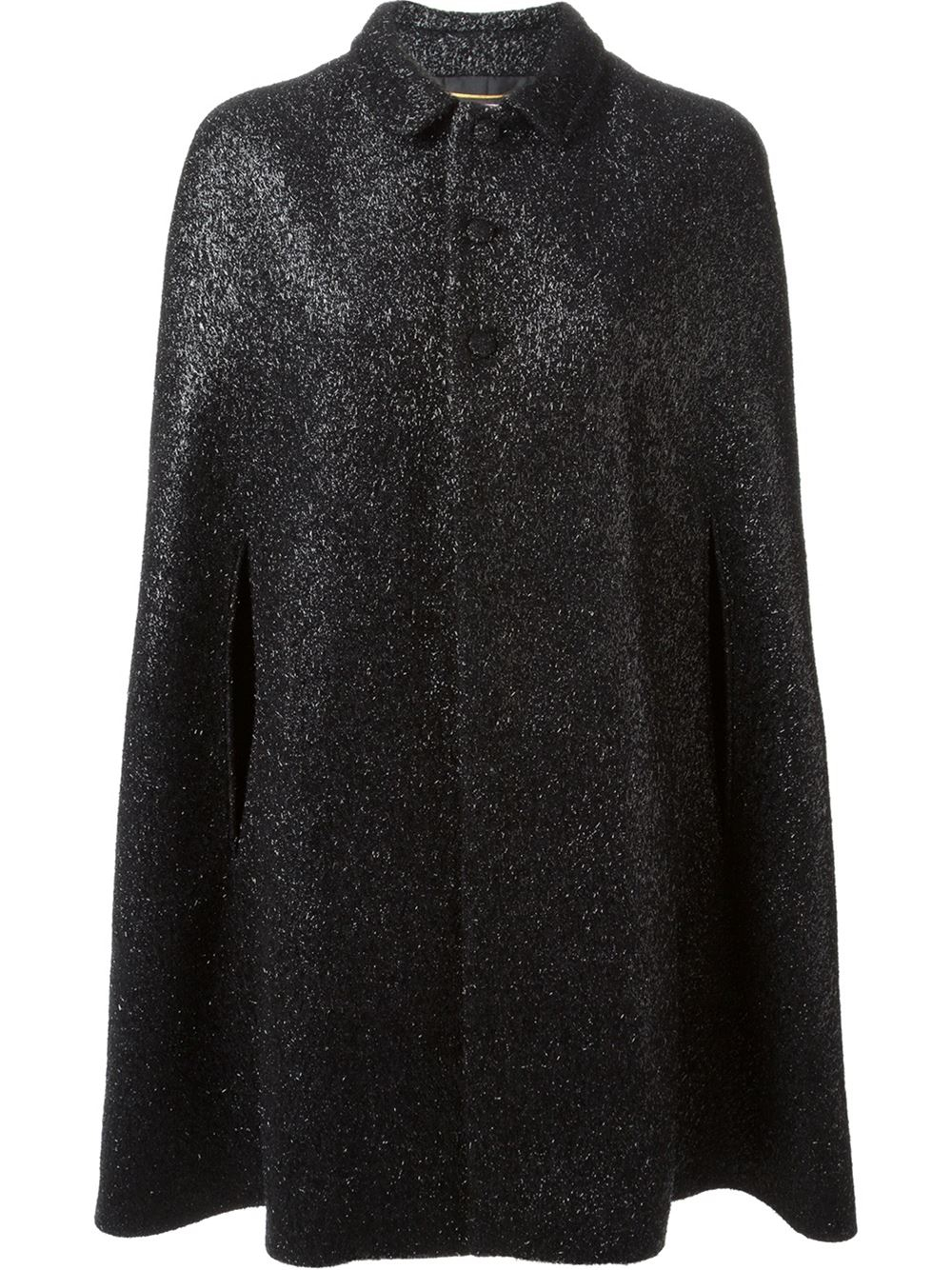 Saint laurent Glitter Embellished Cape in Black | Lyst