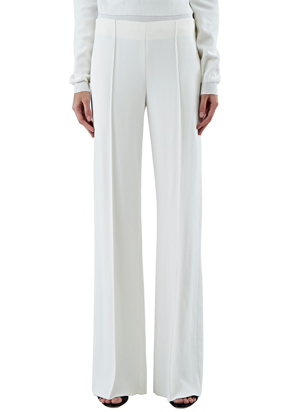 Lyst - Agnona Women's Wide Leg Pants In Off-white in White