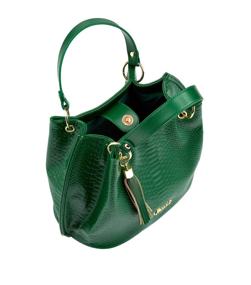Harrods Ash Snakeeffect Bucket Bag in Green Lyst