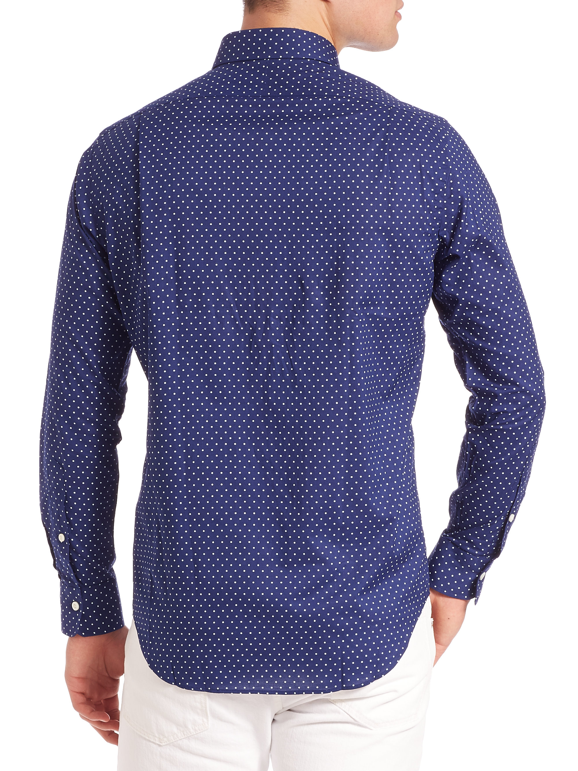 Lyst - Polo Ralph Lauren Polka-dot Estate Shirt in Blue for Men