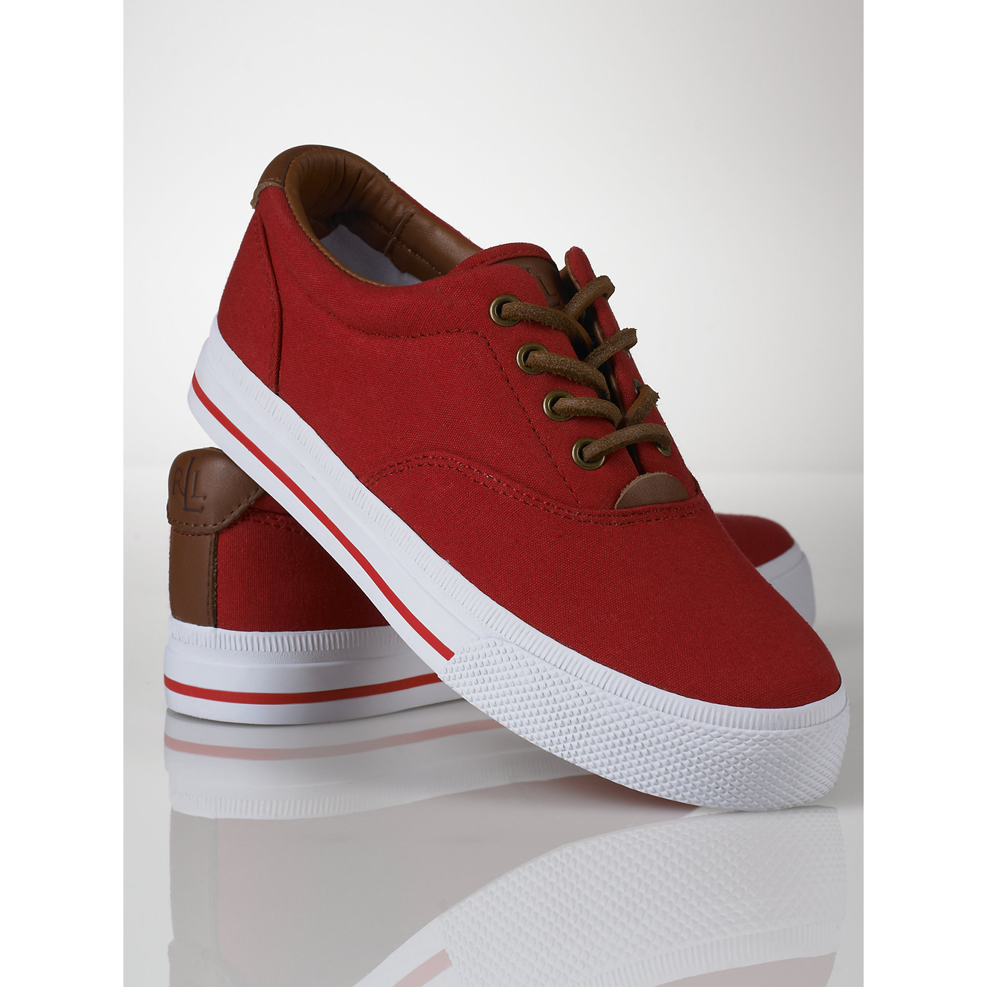 Lyst Lauren By Ralph Lauren Veeta Canvas Sneaker in Red