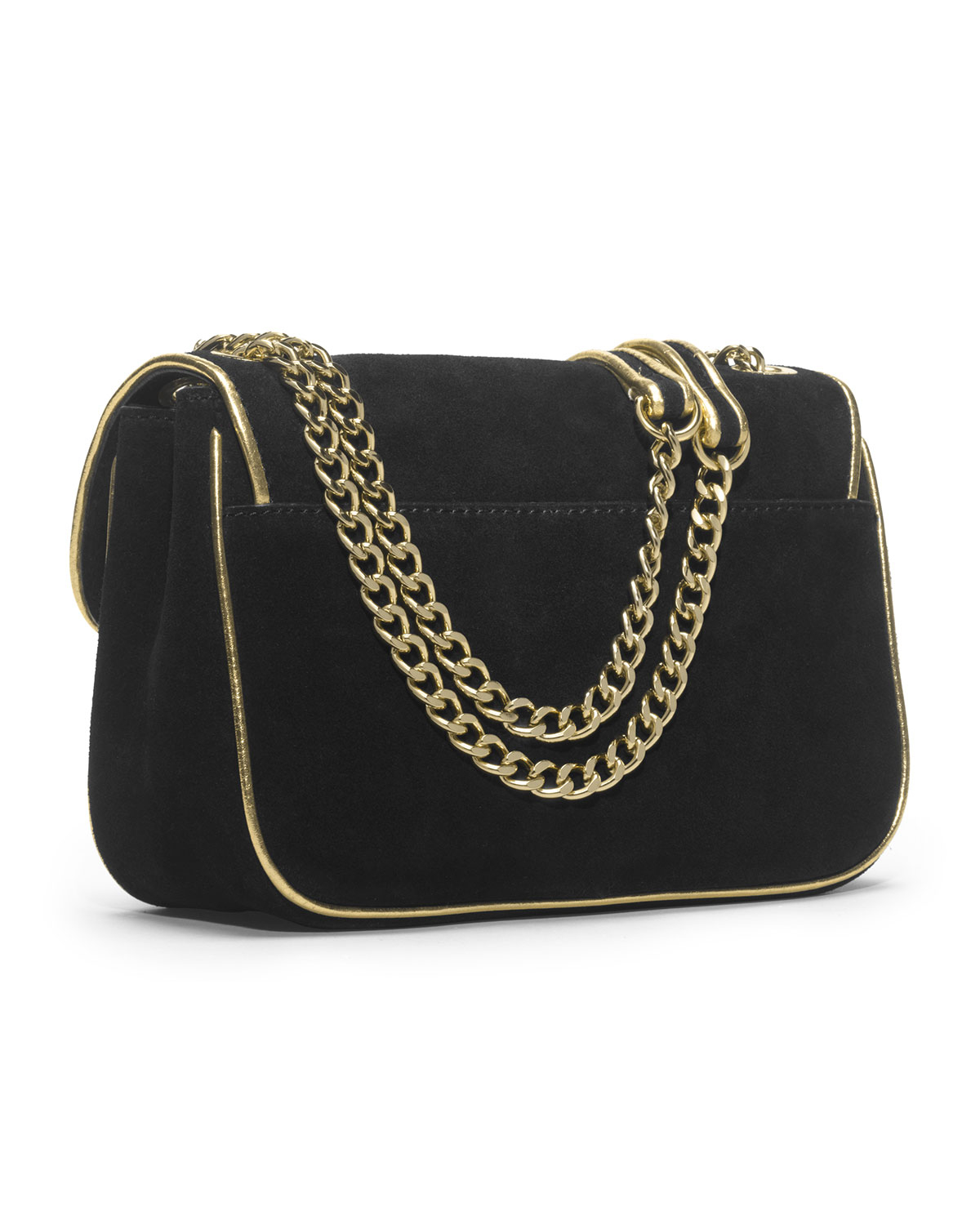 Lyst - Michael Michael Kors Small Sloan Suede Shoulder Flap Bag in Black