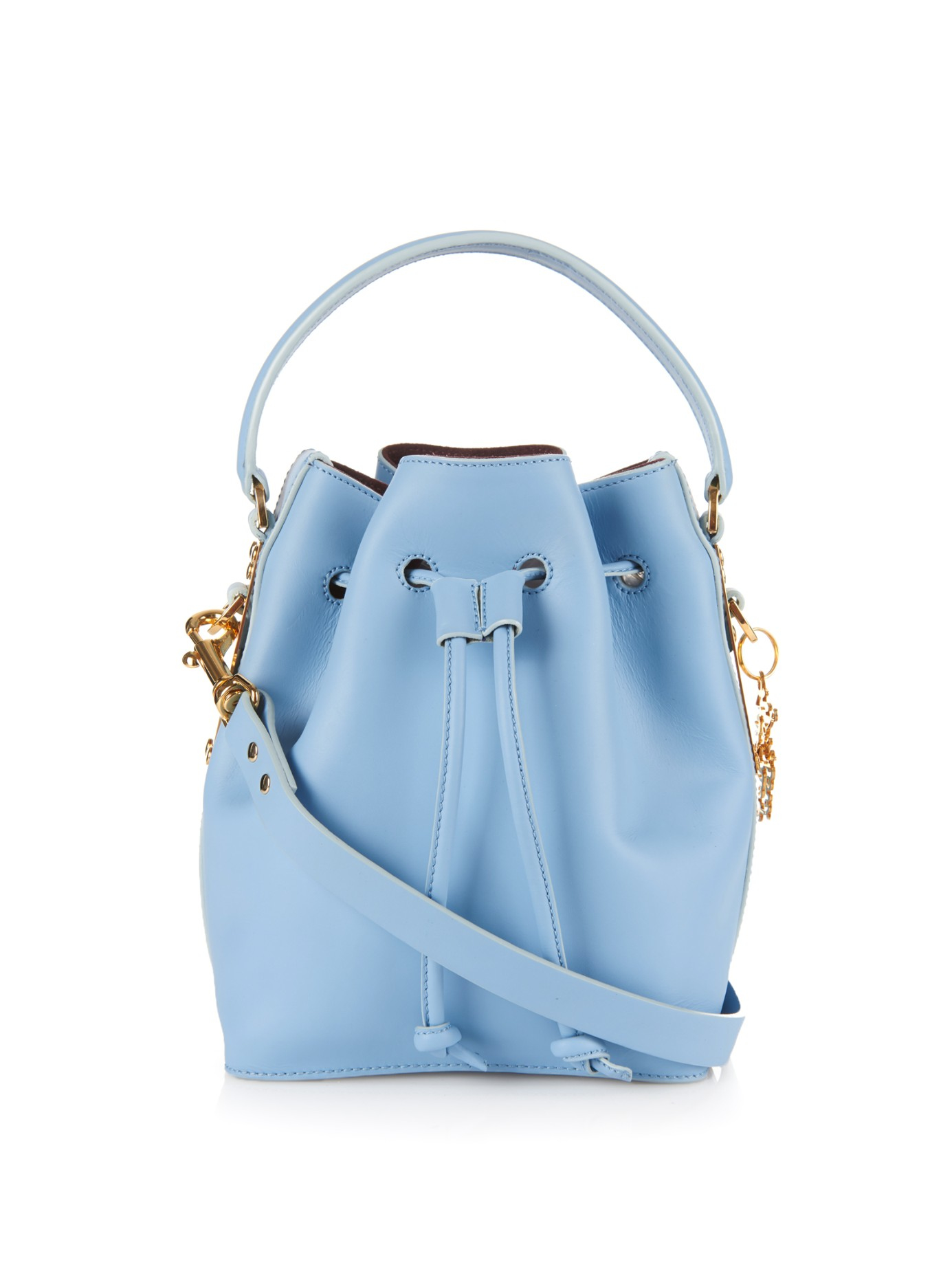 Lyst - Sophie Hulme Fleetwood Small Leather Bucket Bag in Blue