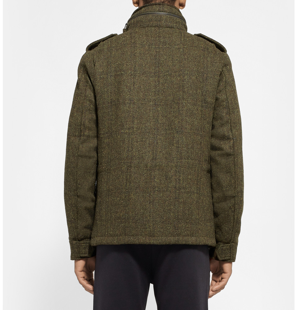 Aspesi ThermoreInsulated Harris Tweed Field Jacket in Green for Men Lyst