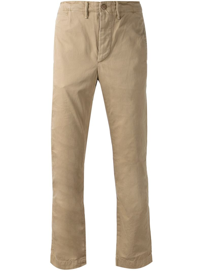 Lyst - Rrl 'officer's Chino' Trousers in Natural for Men