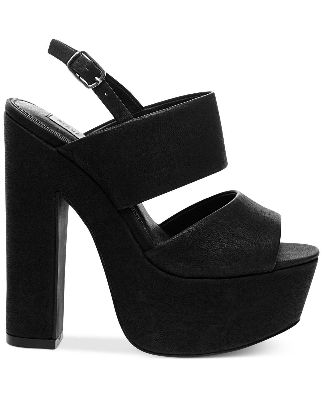 Lyst - Steve Madden Women's Wellthy Slingback Platform Sandals in Black