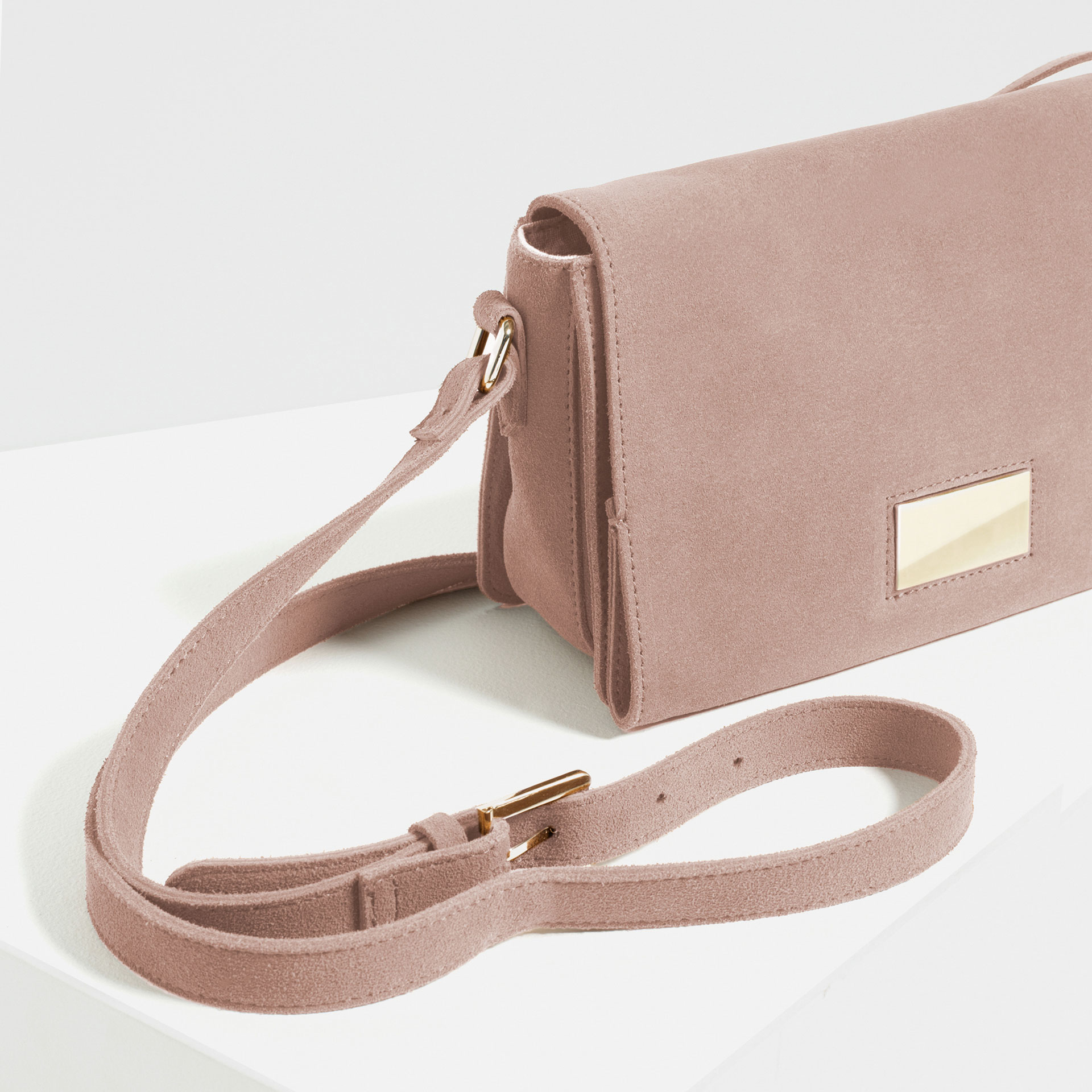 pink leather cross body bag