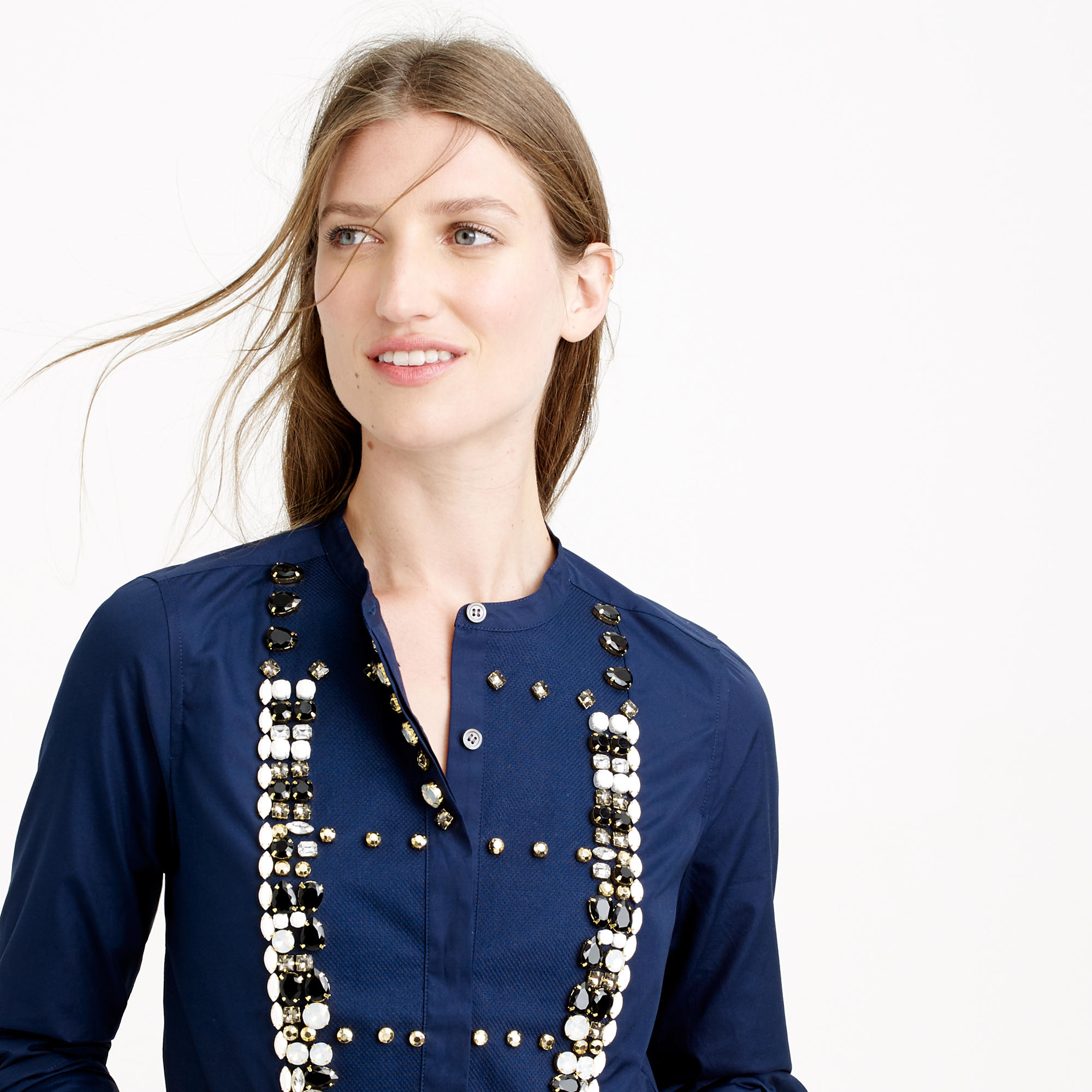 J.crew Collection Thomas Mason Crystal Tux Shirt in Blue ...