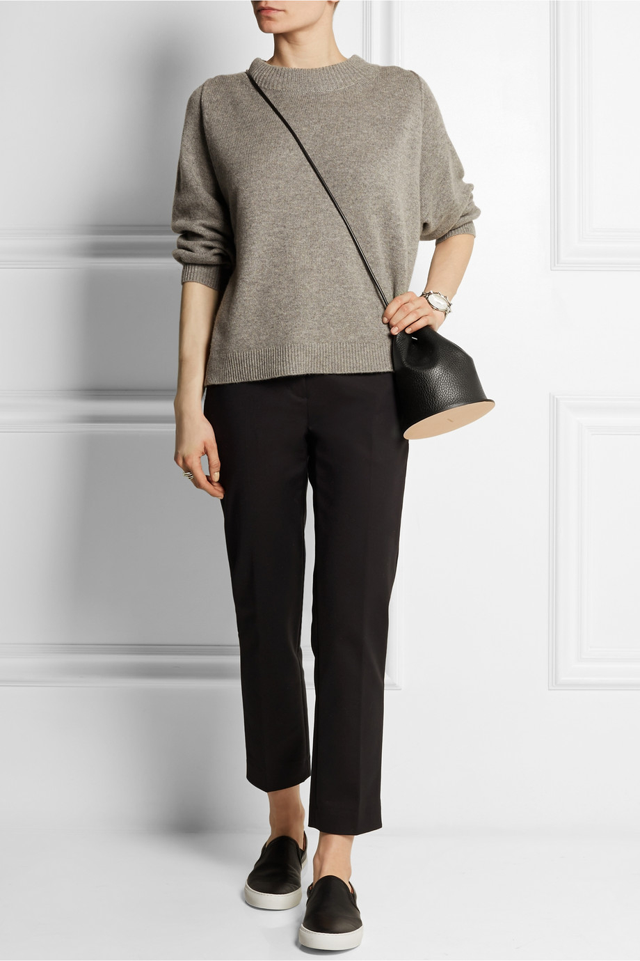 Lyst Finds Building Block Disc Textured Leather Bucket Bag In Black Gallery