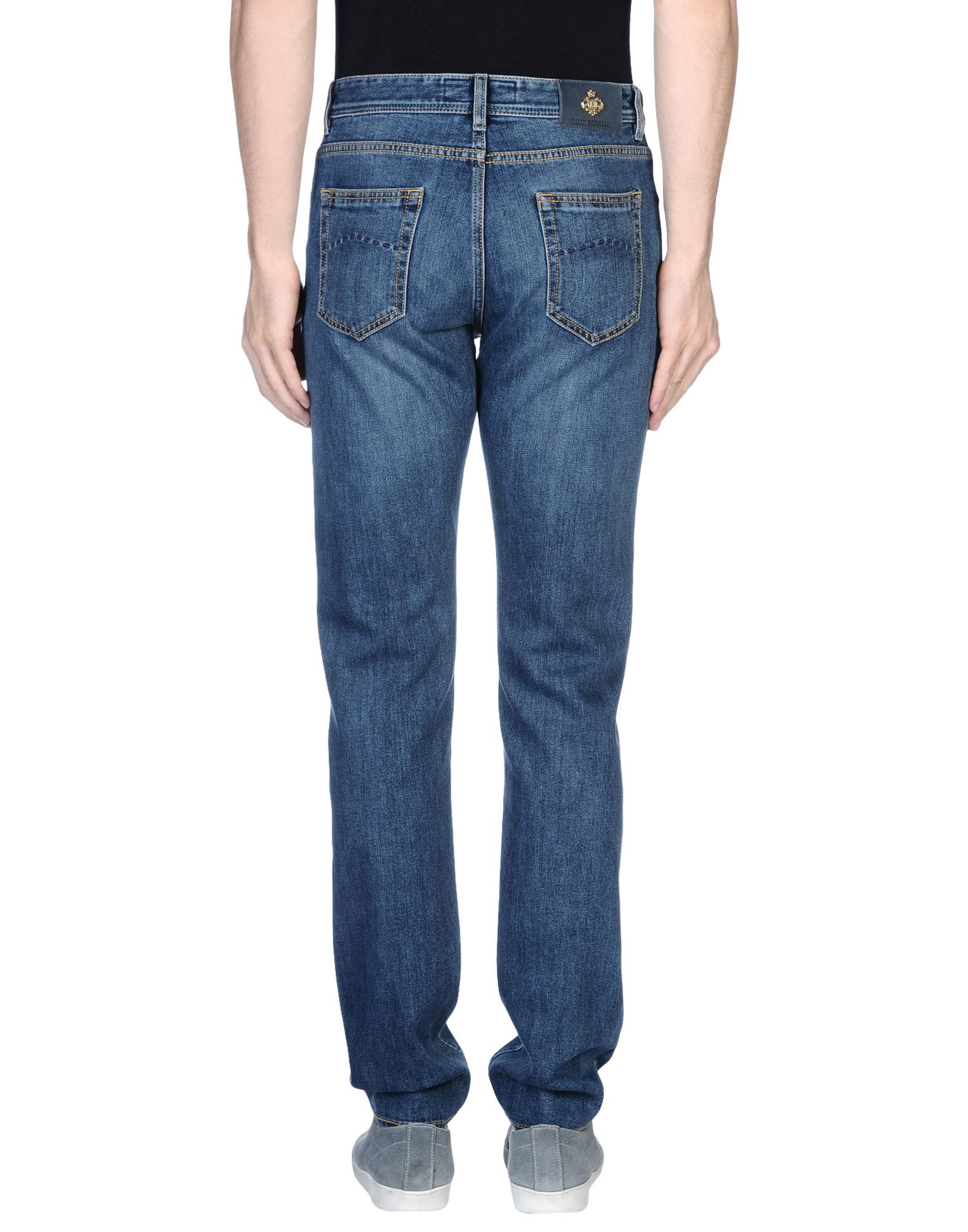 lyst luigi borrelli napoli denim trousers in blue for lyst luigi borrelli napoli denim trousers in blue for