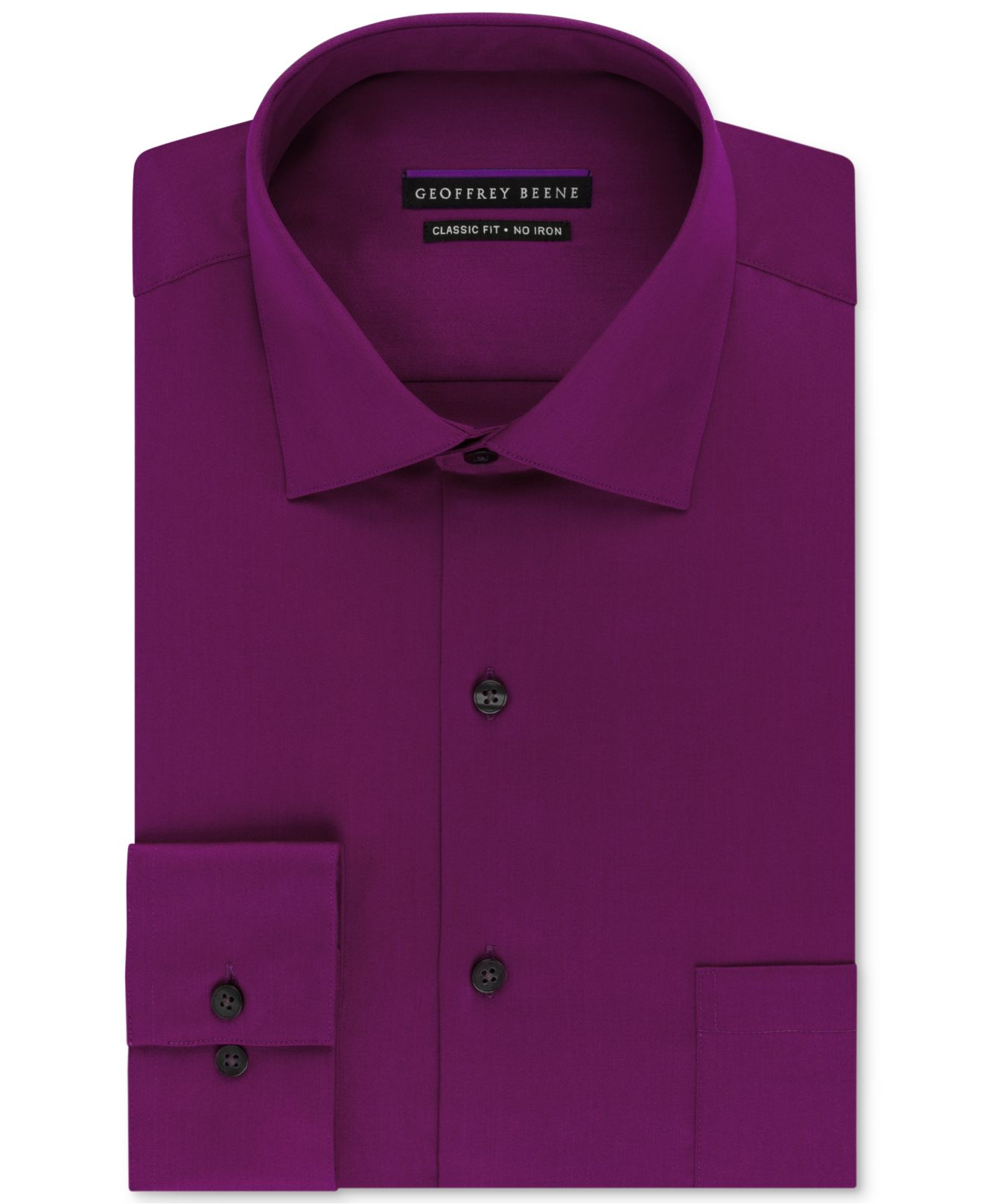 Geoffrey beene Big And Tall Non-iron Sateen Solid Dress Shirt in Purple ...
