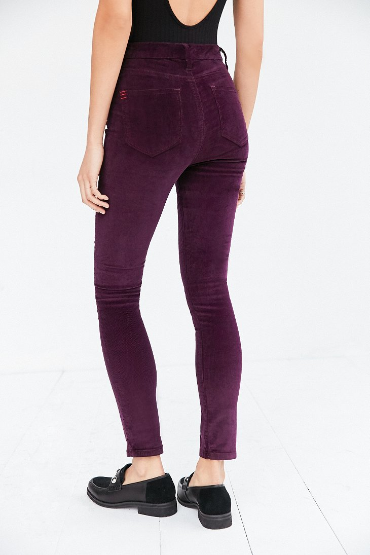 dark purple corduroy pants