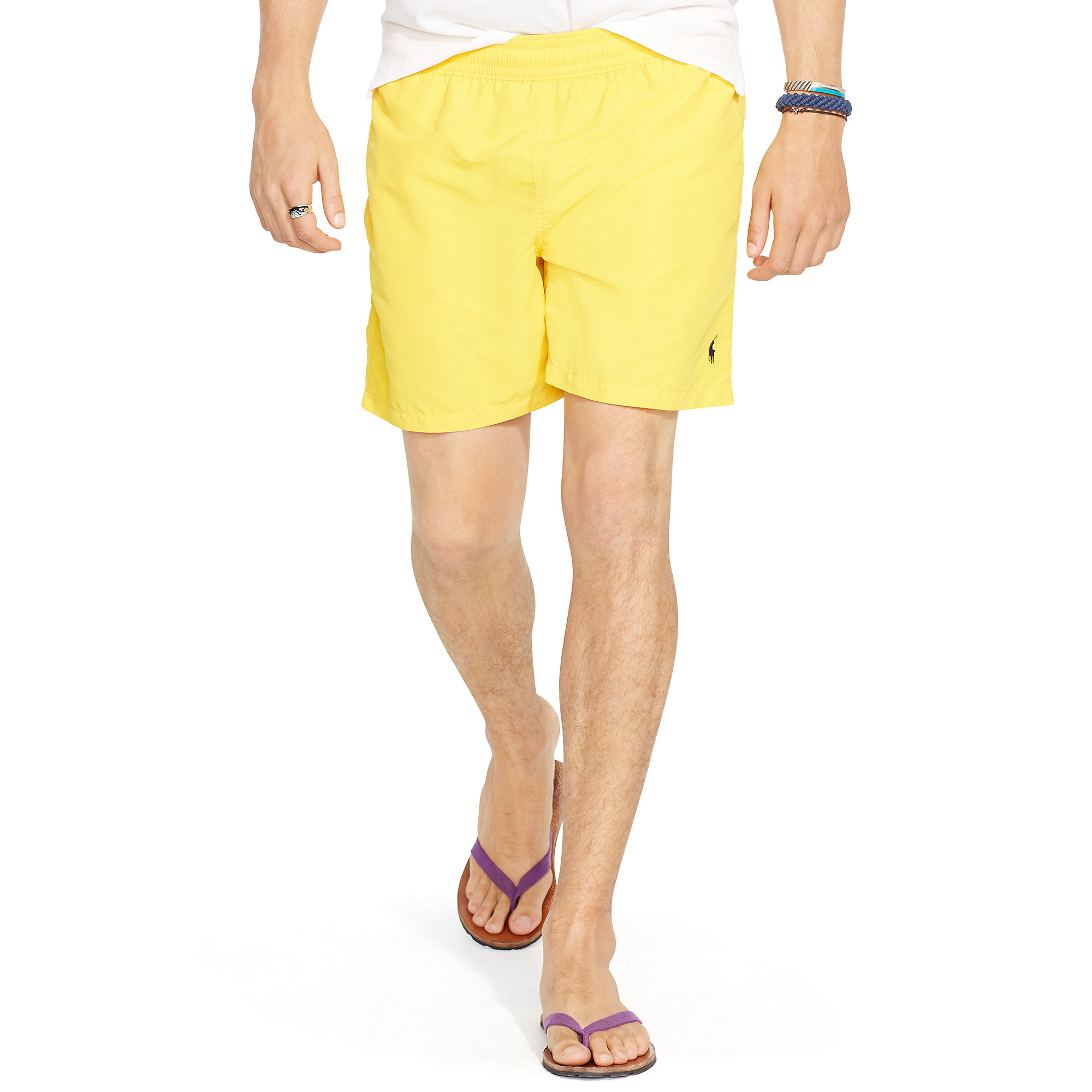 yellow ralph lauren swim shorts