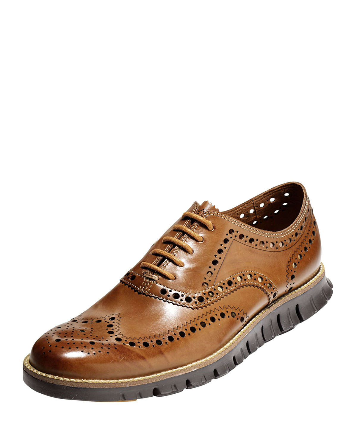 Lyst - Cole Haan Zerogrand Wing-Tip Oxford in Brown for Men